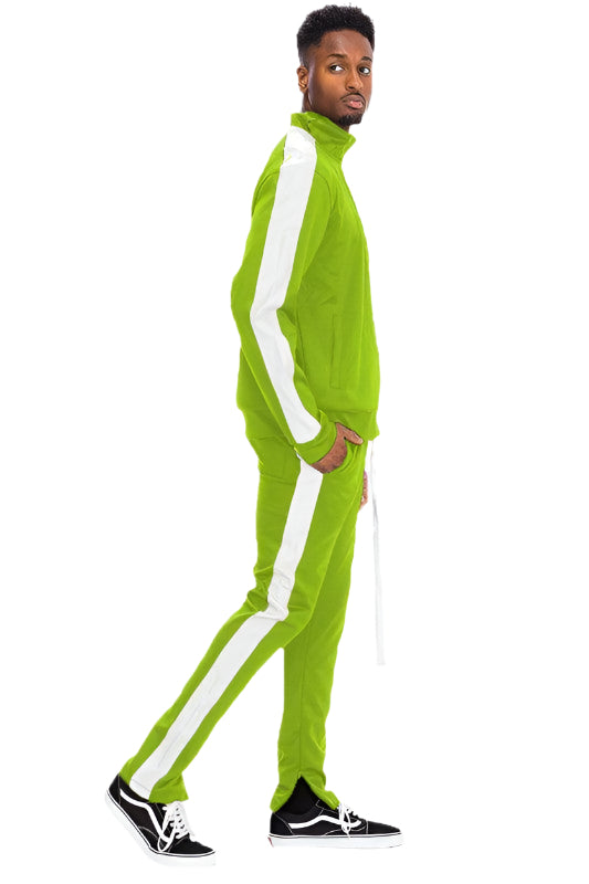 Single Stripe Solid Track Suit - VacationGrabs