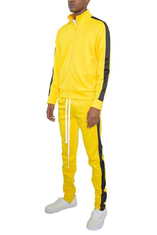 Single Stripe Solid Track Suit - VacationGrabs