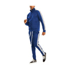 Men's 2PC Track Set in Blue with Single Stripe Track Suit Design for Comfortable Athleisure