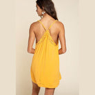 Sleeveless Deep V-Neck Dress With Lace On Front - VacationGrabs