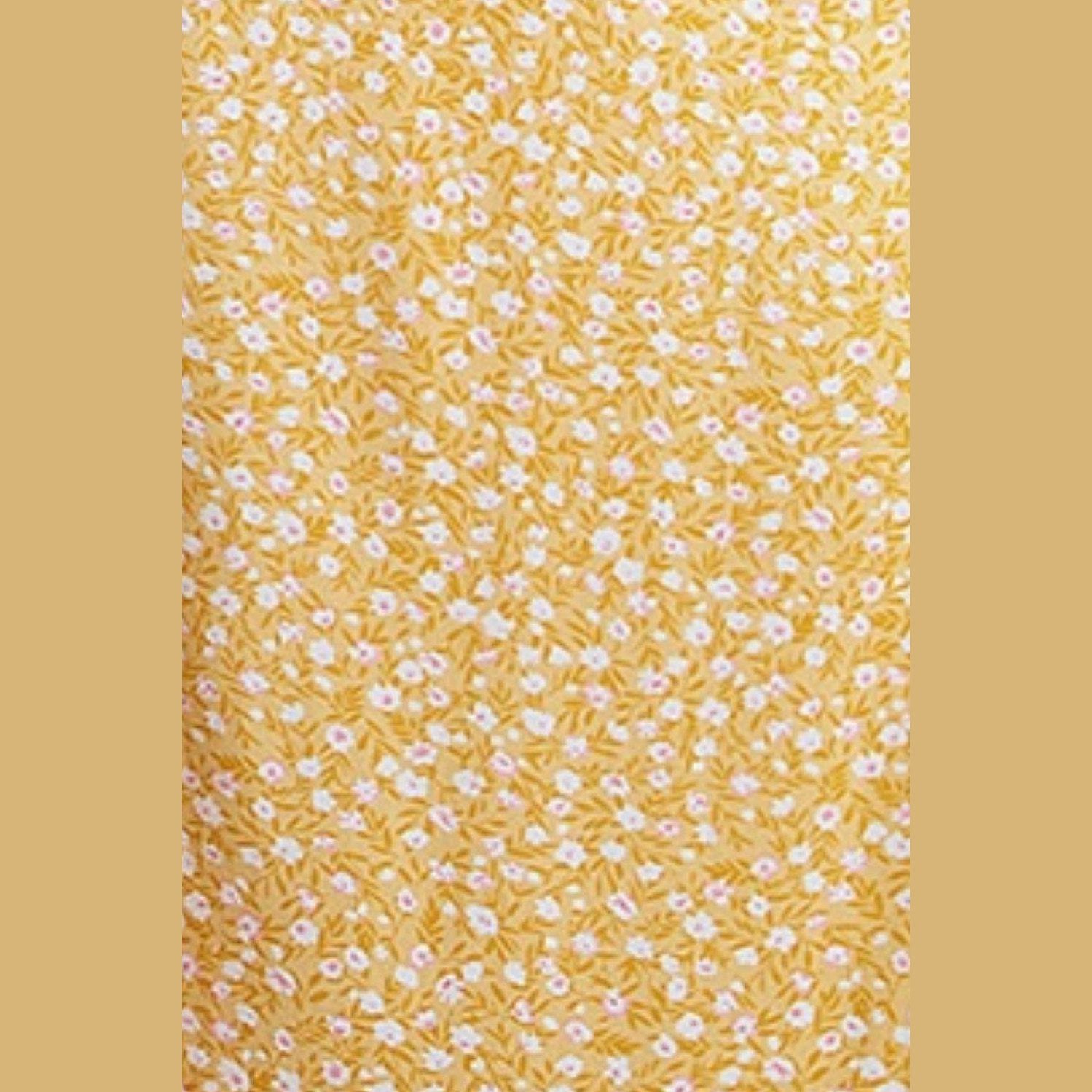 Smocked Printed Square Neck Maxi Cami Dress - VacationGrabs