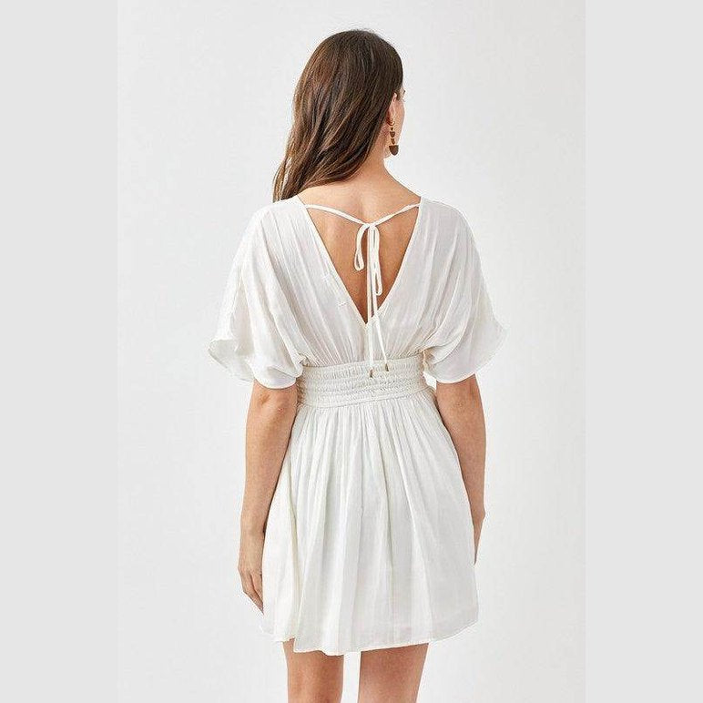 Smocked Waist With Tassel Strap Dress - VacationGrabs