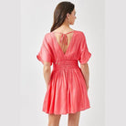 Smocked Waist With Tassel Strap Dress - VacationGrabs