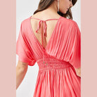 Smocked Waist With Tassel Strap Dress - VacationGrabs