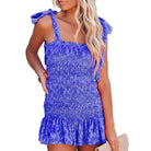 Smocked Wide Strap Mini Cami Dress - VacationGrabs