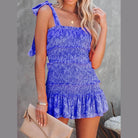 Smocked Wide Strap Mini Cami Dress - VacationGrabs