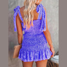 Smocked Wide Strap Mini Cami Dress - VacationGrabs
