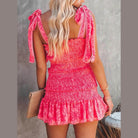 Smocked Wide Strap Mini Cami Dress - VacationGrabs