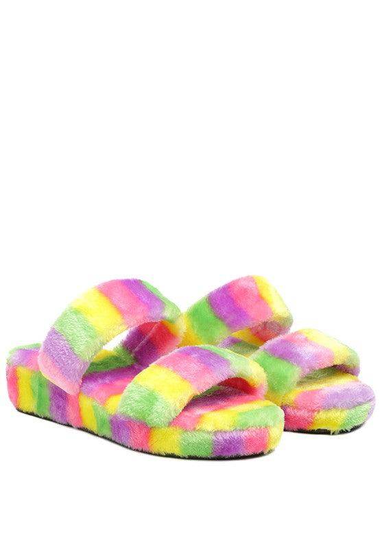 Smoothie Fur Slip-On Flats - VacationGrabs