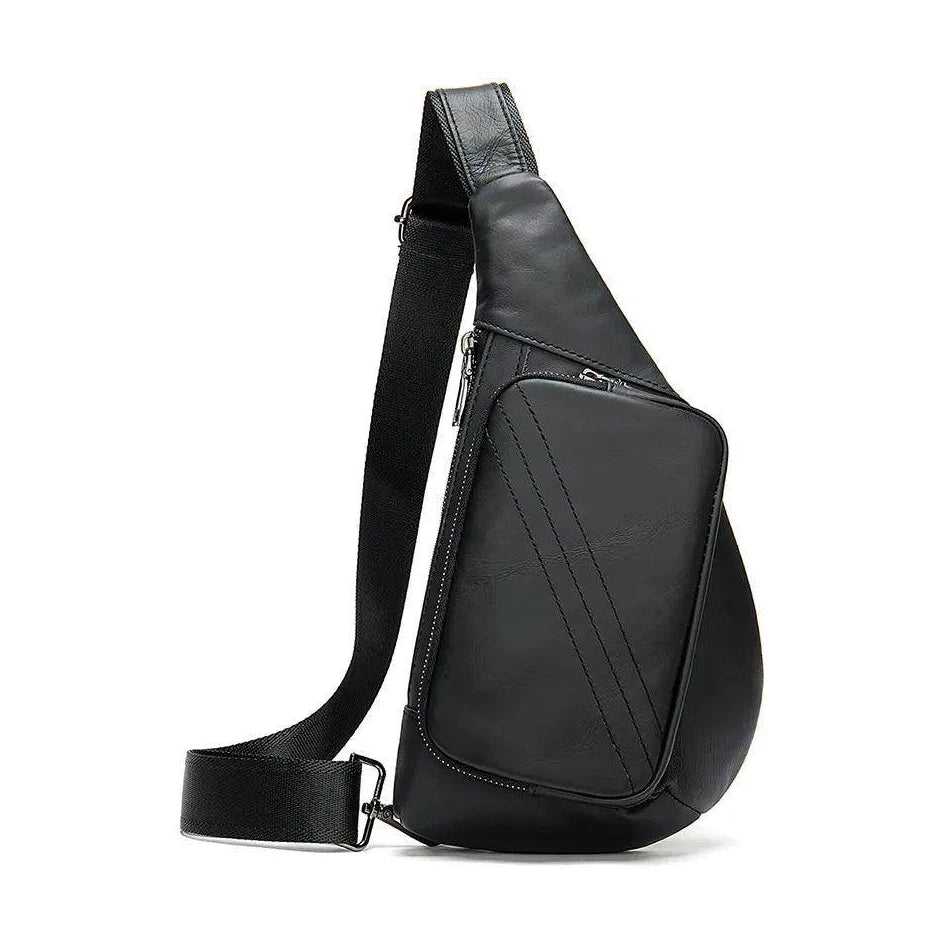 Soft Cowskin Leather Chest Pack Genuine Leather Crossbody - VacationGrabs