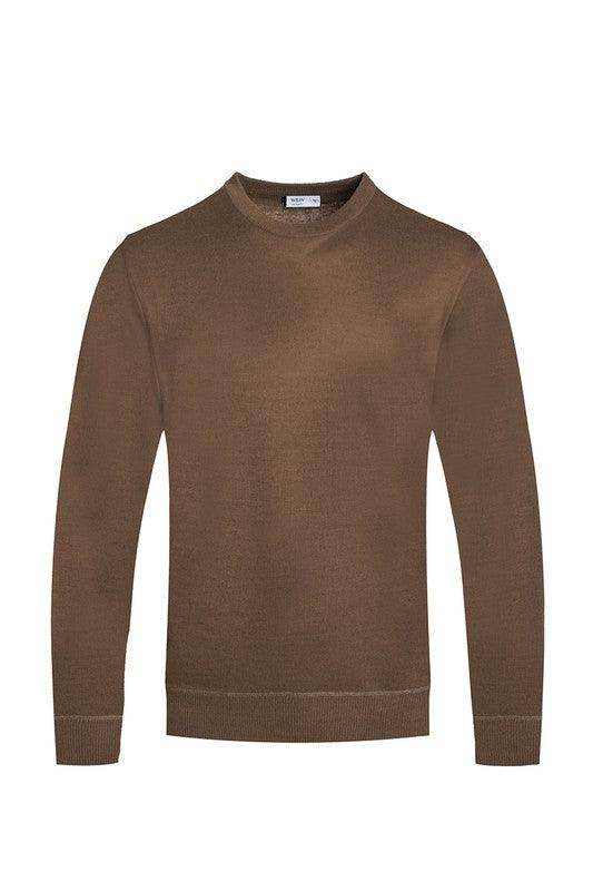 Men's Sweaters Solid Color Round Neck Sweater