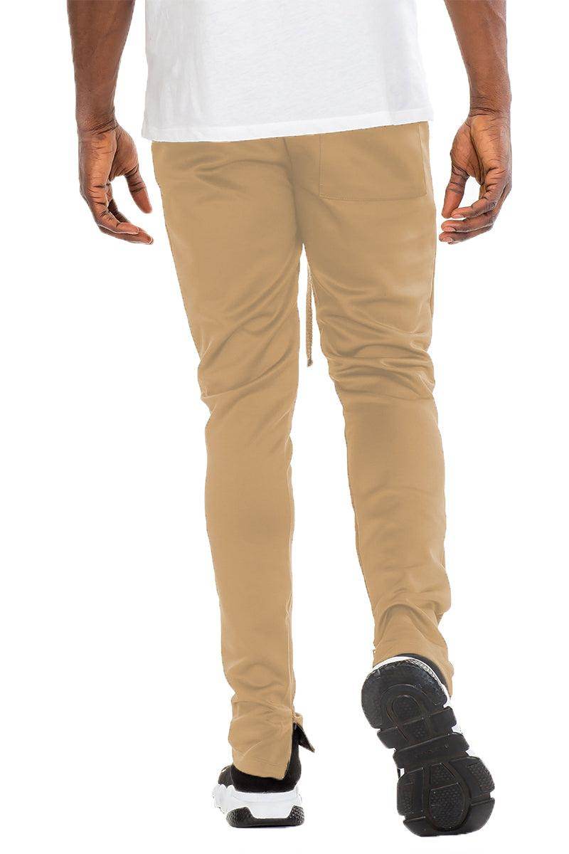 Men's joggers in solid color track pants style, featuring a comfortable fit and drawstring waist.