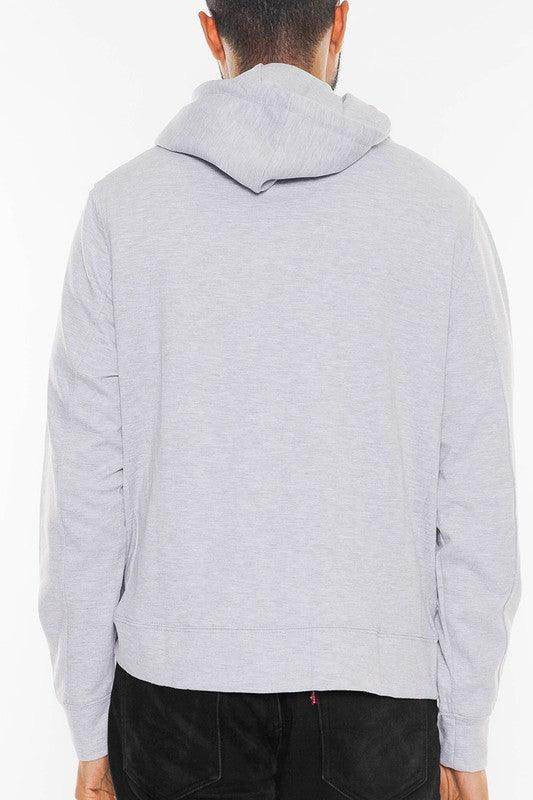 Solid Heathered Zip Up Jacket - VacationGrabs