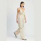 Spaghetti Strap Cargo Jumpsuit - VacationGrabs