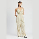 Women's Jumpsuits & Rompers Spaghetti Strap Cargo Jumpsuit