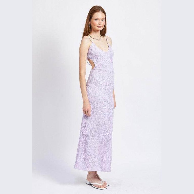 Emory Park Spaghetti strap midi dress in lilac with a sleek design and side cutouts