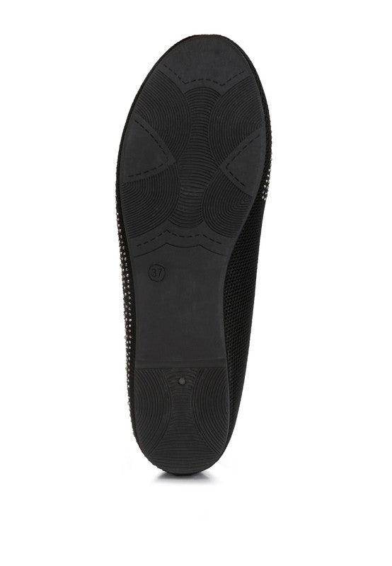 Splash Rhinestones Embellished Ballet Flats - VacationGrabs