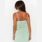 Square Neck Sleeveless Top and Ruched Skirt Set - VacationGrabs