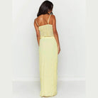 Square Neck Sleeveless Top and Ruched Skirt Set - VacationGrabs