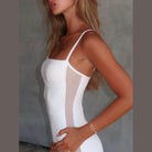 Square Neck Spaghetti Strap Romper - VacationGrabs