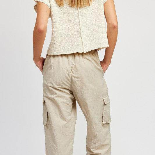 Straight Leg Pants Elastic Waist Band - VacationGrabs