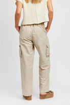 Straight Leg Pants Elastic Waist Band - VacationGrabs