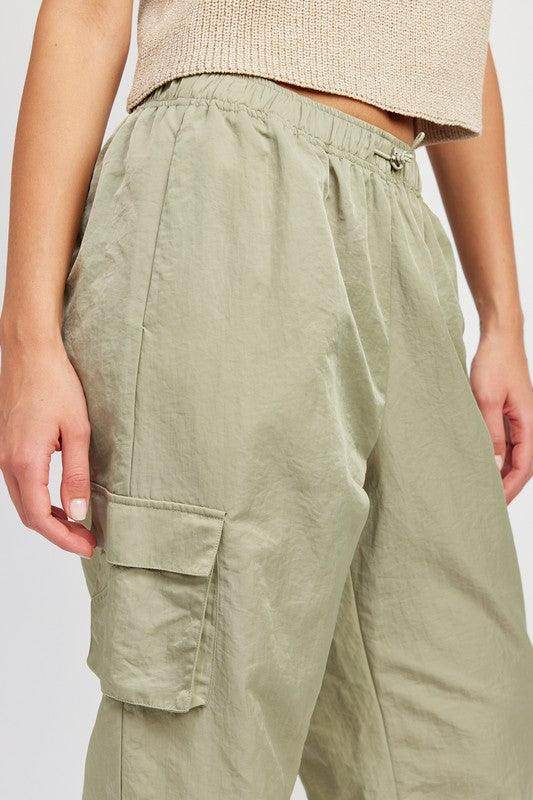 Straight Leg Pants Elastic Waist Band - VacationGrabs