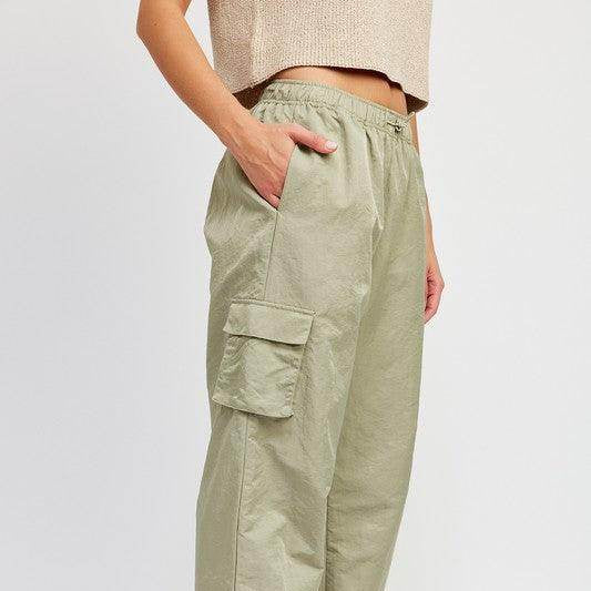 Straight Leg Pants Elastic Waist Band - VacationGrabs