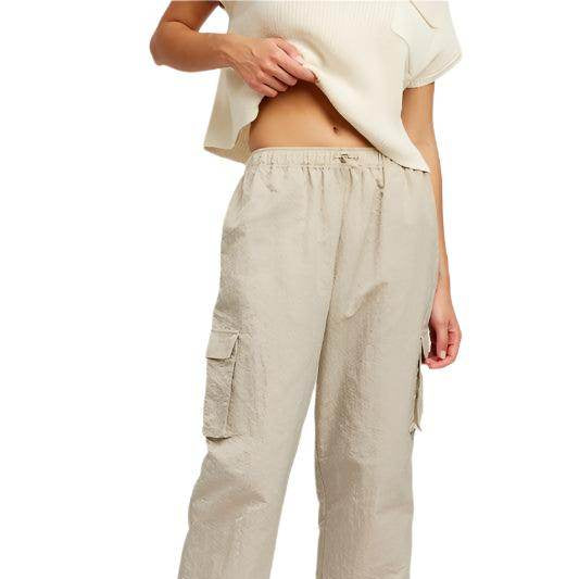 Straight Leg Pants Elastic Waist Band - VacationGrabs