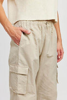 Straight Leg Pants Elastic Waist Band - VacationGrabs