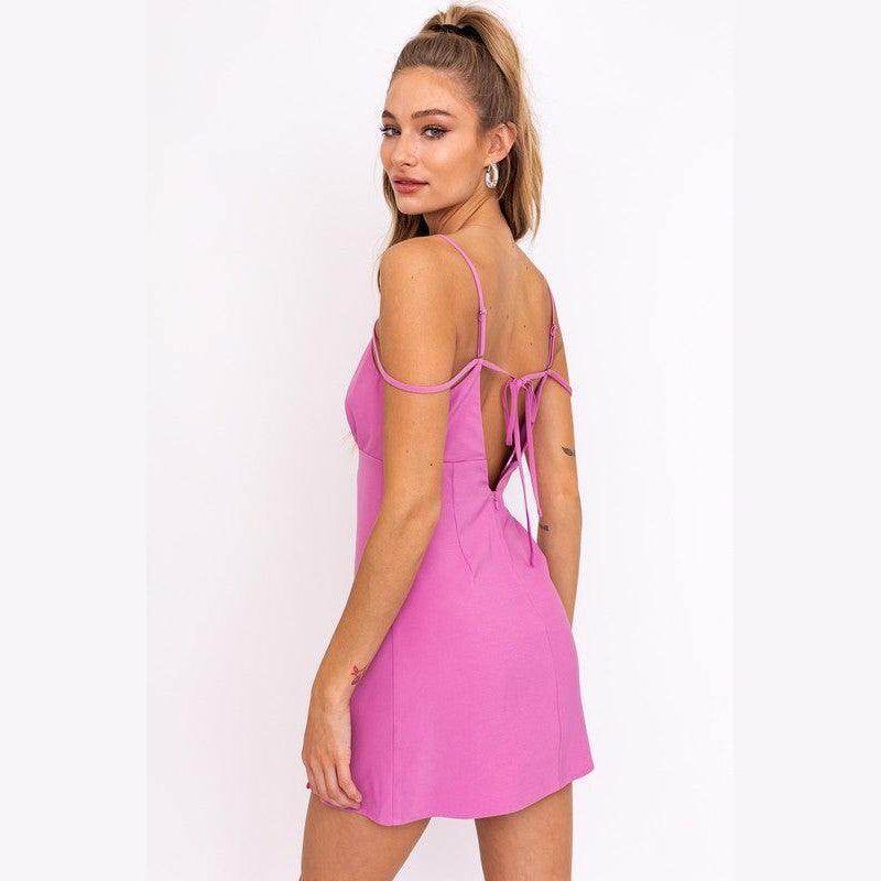 Strap Detail Mini Dress - VacationGrabs