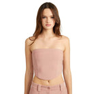 Emory Park Strapless Vacation Tops in Blush Pink for Effortless Summer Style
