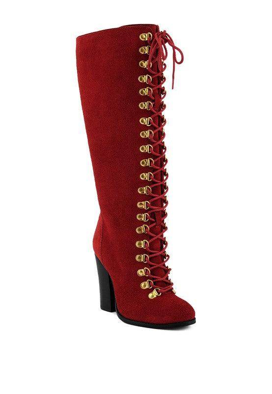 Street-Slay Antique Heeled Calf Boot - VacationGrabs