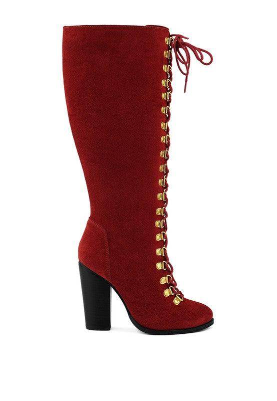 Street-Slay Antique Heeled Calf Boot - VacationGrabs