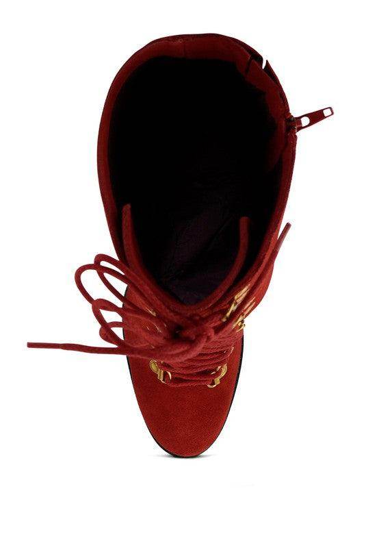 Street-Slay Antique Heeled Calf Boot - VacationGrabs