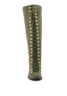 Street-Slay Antique Heeled Calf Boot - VacationGrabs