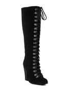 Street-Slay Antique Heeled Calf Boot - VacationGrabs