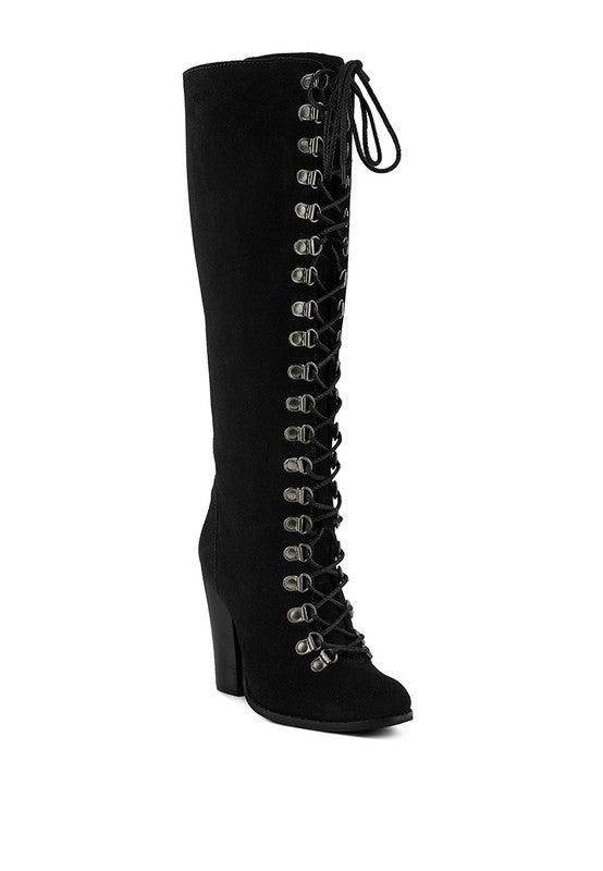 Street-Slay Antique Heeled Calf Boot - VacationGrabs