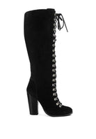 Street-Slay Antique Heeled Calf Boot - VacationGrabs