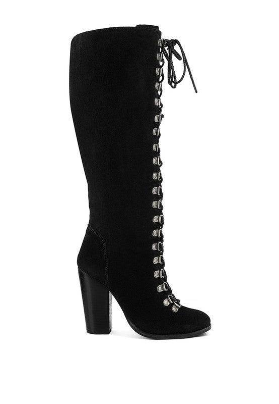 Street-Slay Antique Heeled Calf Boot - VacationGrabs