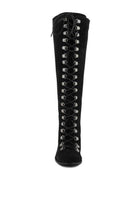 Street-Slay Antique Heeled Calf Boot - VacationGrabs
