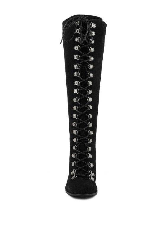 Street-Slay Antique Heeled Calf Boot - VacationGrabs
