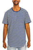 Striped Elongated Tshirt - VacationGrabs