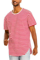 Striped Elongated Tshirt - VacationGrabs