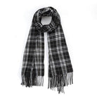 Striped Plaid Fringed Scarf - VacationGrabs