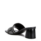 Rag Company black women's studio 55 New York sandals with block heel and studded design