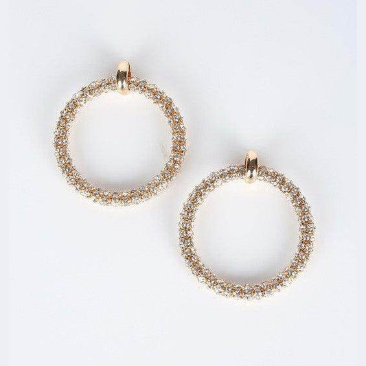 Bella Chic stylish hoop earrings embellished with sparkling stones for elegant looks