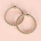 Bella Chic stylish hoop earrings encrusted with sparkling rhinestones for a glamorous look