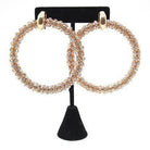 Bella Chic stylish hoop earrings adorned with sparkling crystals for a glamorous look