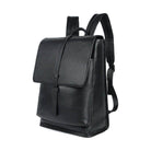 Stylish leather backpacks for men in sleek black design with adjustable straps and flap closure